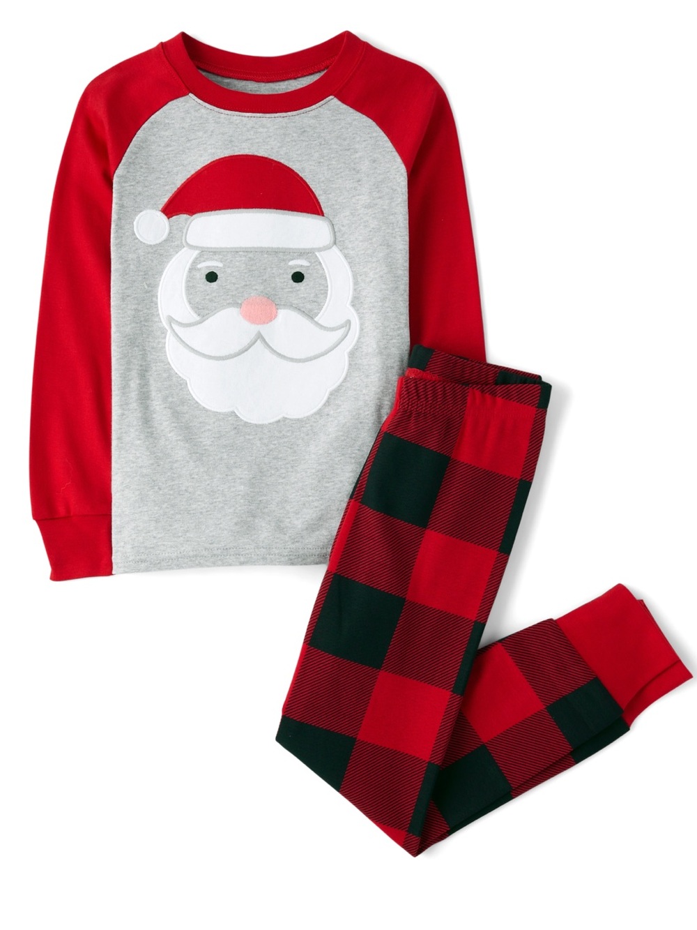 The Children’s Place Santa Face Snug Fit Cotton Pajamas, 3T & 5